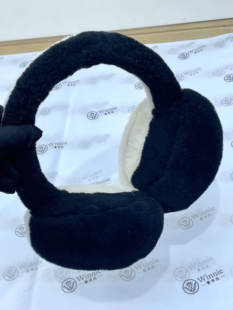 Chanel Black and White Earmuffs