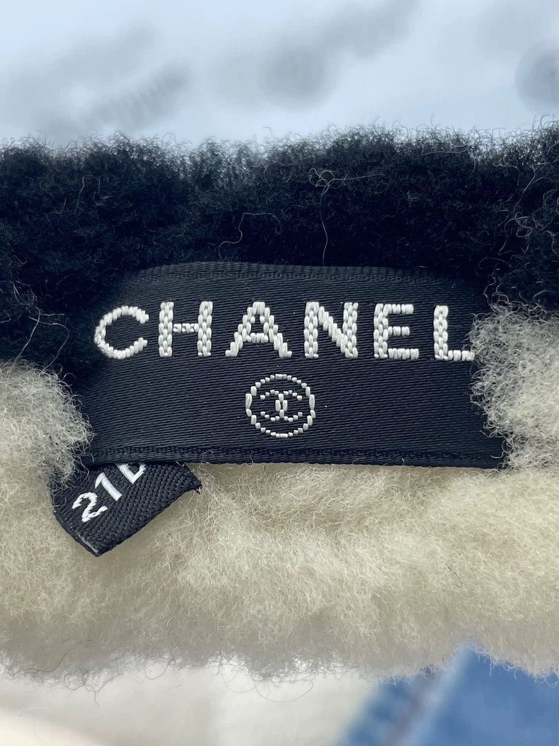 Chanel Black and White Earmuffs