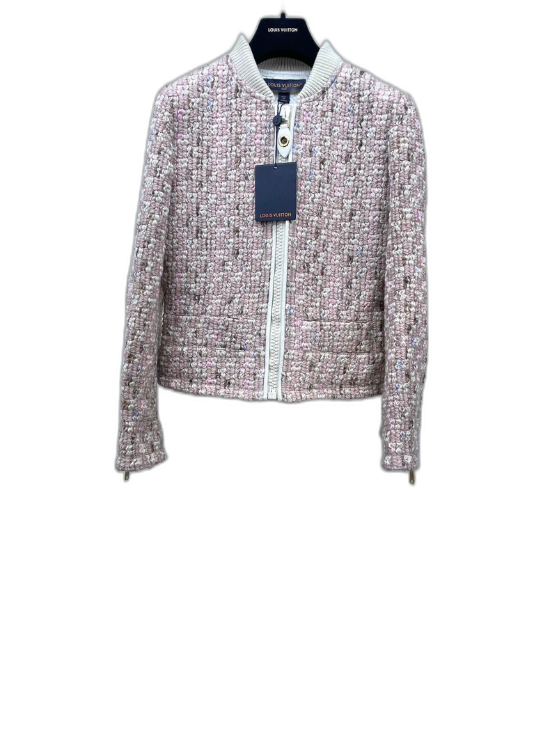 Pink Tweed Zip Jacket from Louis Vuitton