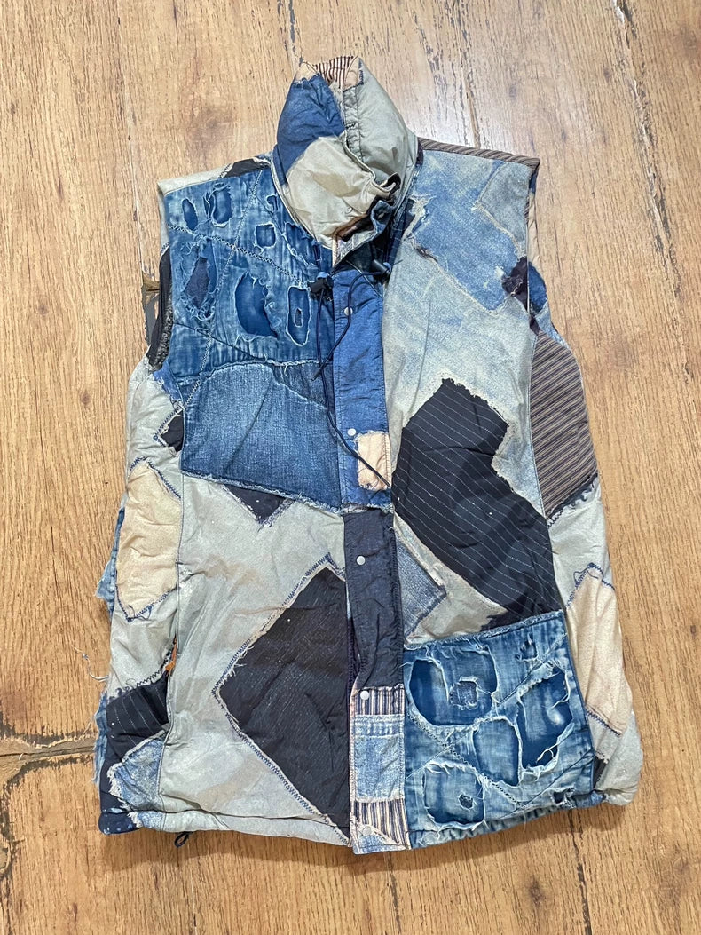 Kapital Vintage Patchwork Denim Vest
