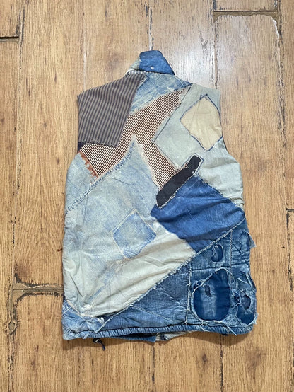 Kapital Vintage Patchwork Denim Vest