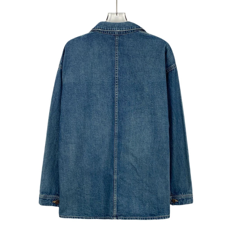 Celine Blue Cotton Horn Button Denim Jacket