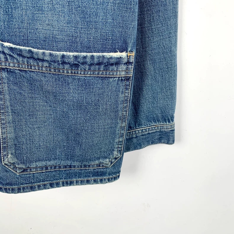 Celine Blue Cotton Horn Button Denim Jacket