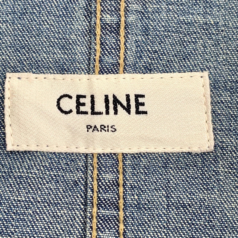 Celine Blue Cotton Horn Button Denim Jacket