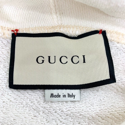 Gucci Beige Logo Cat Hoodie with Drawstrings