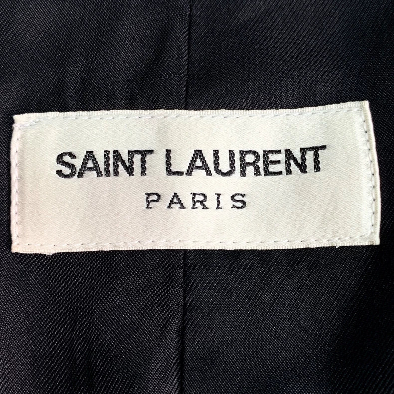 Saint Laurent Black Wool Blazer with Crystal