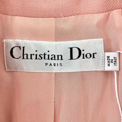 Dior Pink Double-Breasted Wool Coat
