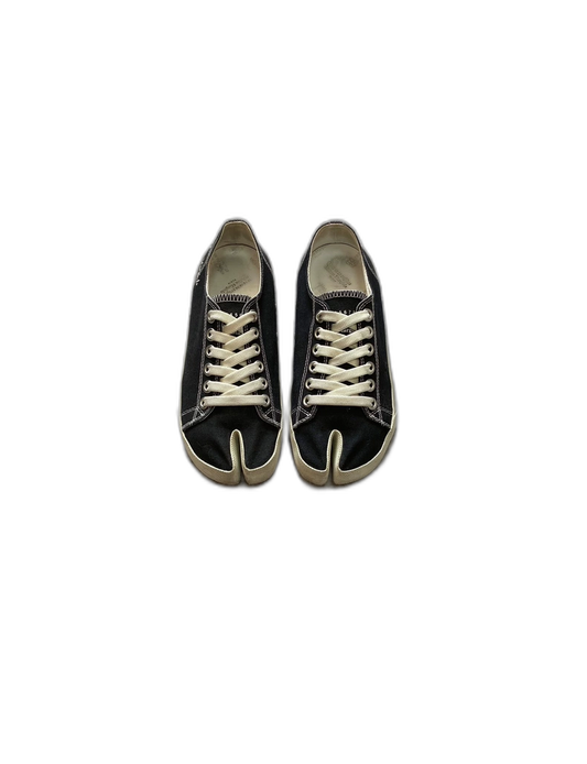 Margiela Tabi Canvas Shoes Black White-zp