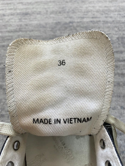 Margiela Tabi Canvas Shoes Black White-zp