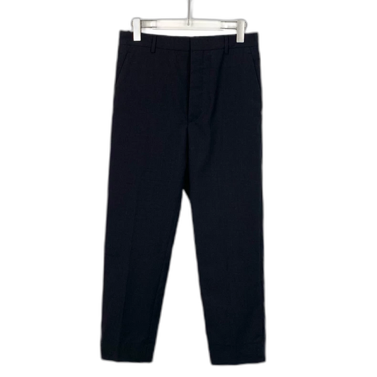 Black Casual Wool Dress Pants