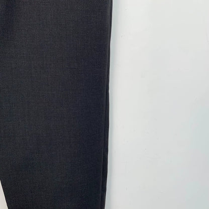 Black Casual Wool Dress Pants