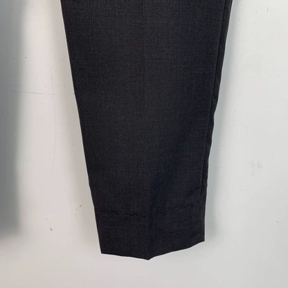 Black Casual Wool Dress Pants