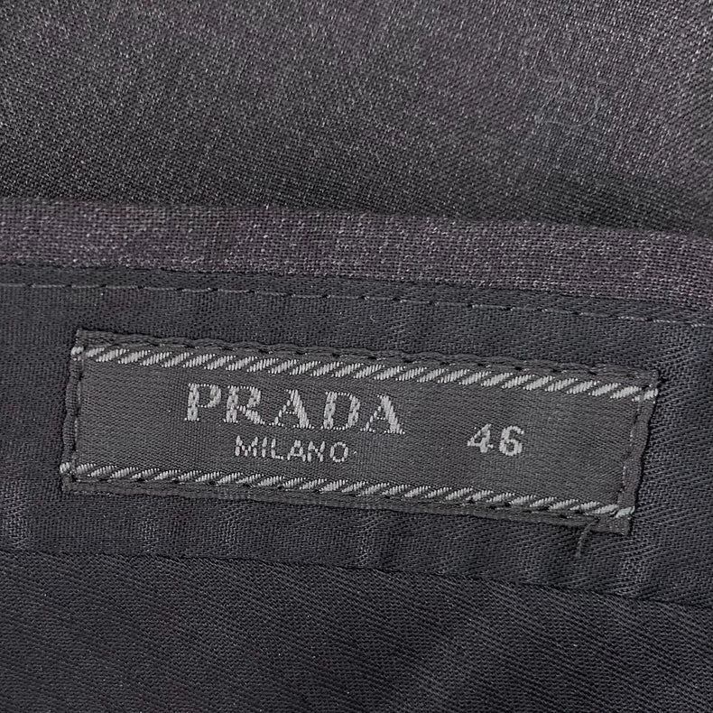 Black Casual Wool Dress Pants