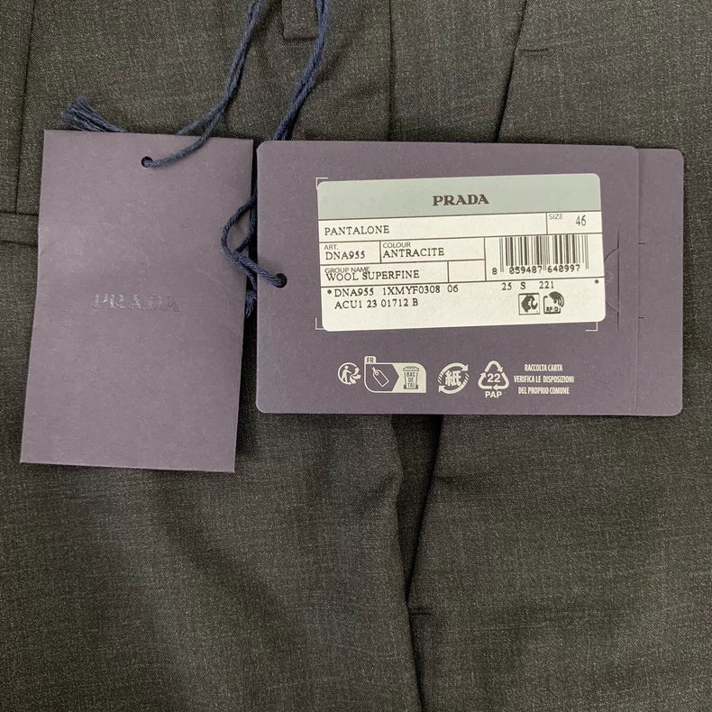 Black Casual Wool Dress Pants