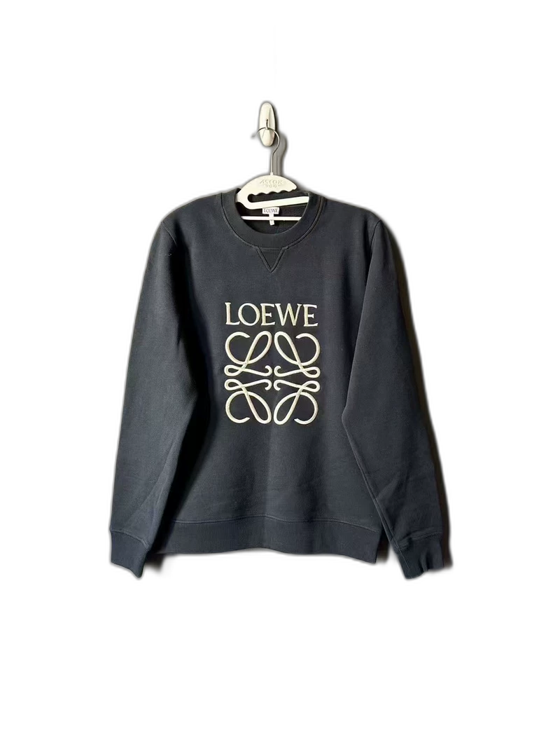 Loewe Dark Blue Embroidered Logo Sweatshirt