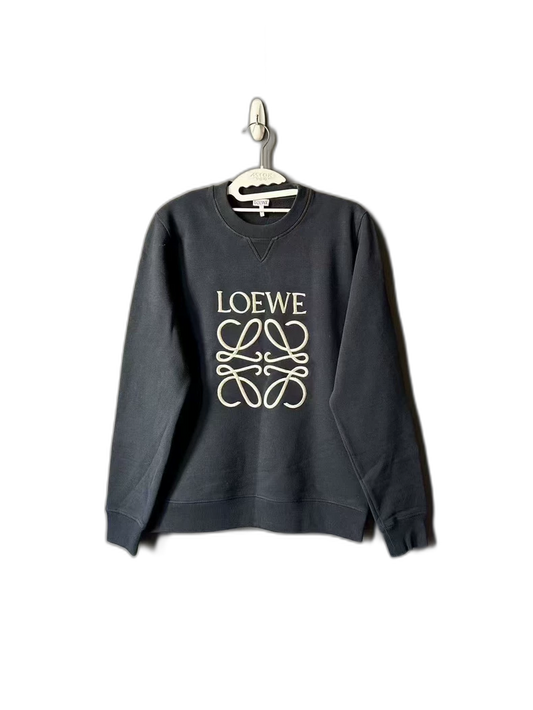 Loewe Dark Blue Embroidered Logo Sweatshirt