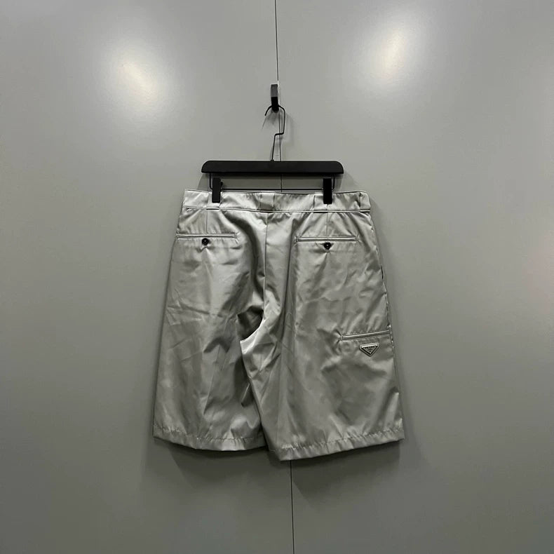 PRADA Gray Triangle Logo Shorts Size 46-52
