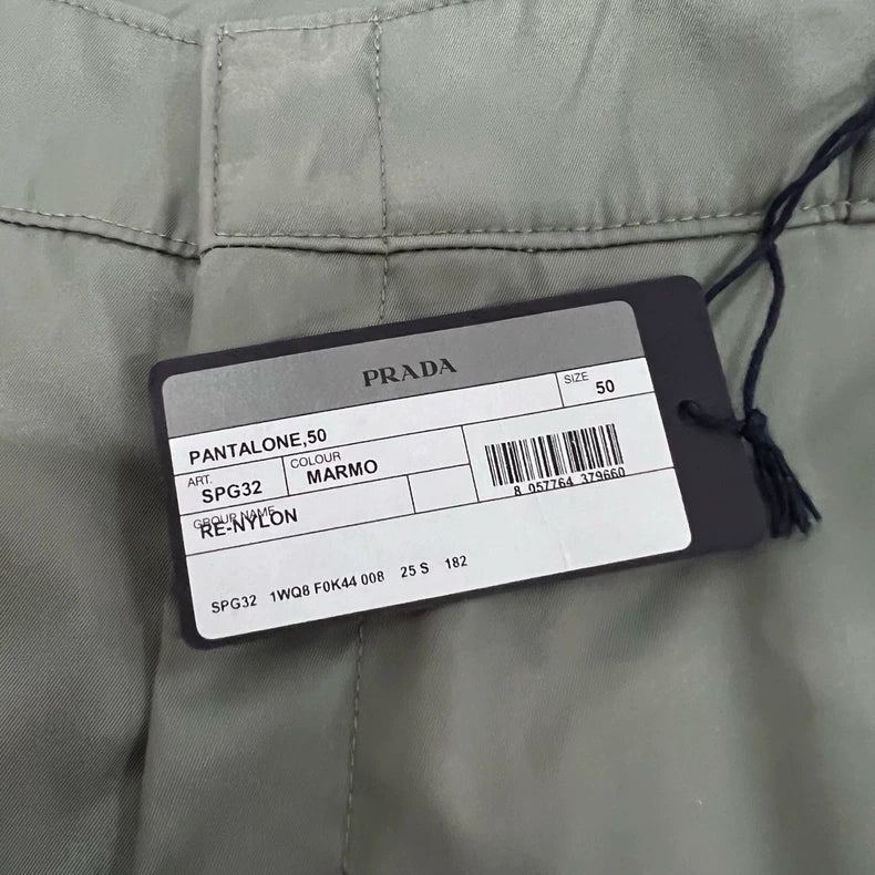 PRADA Gray Triangle Logo Shorts Size 46-52