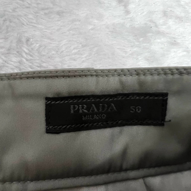 PRADA Gray Triangle Logo Shorts Size 46-52