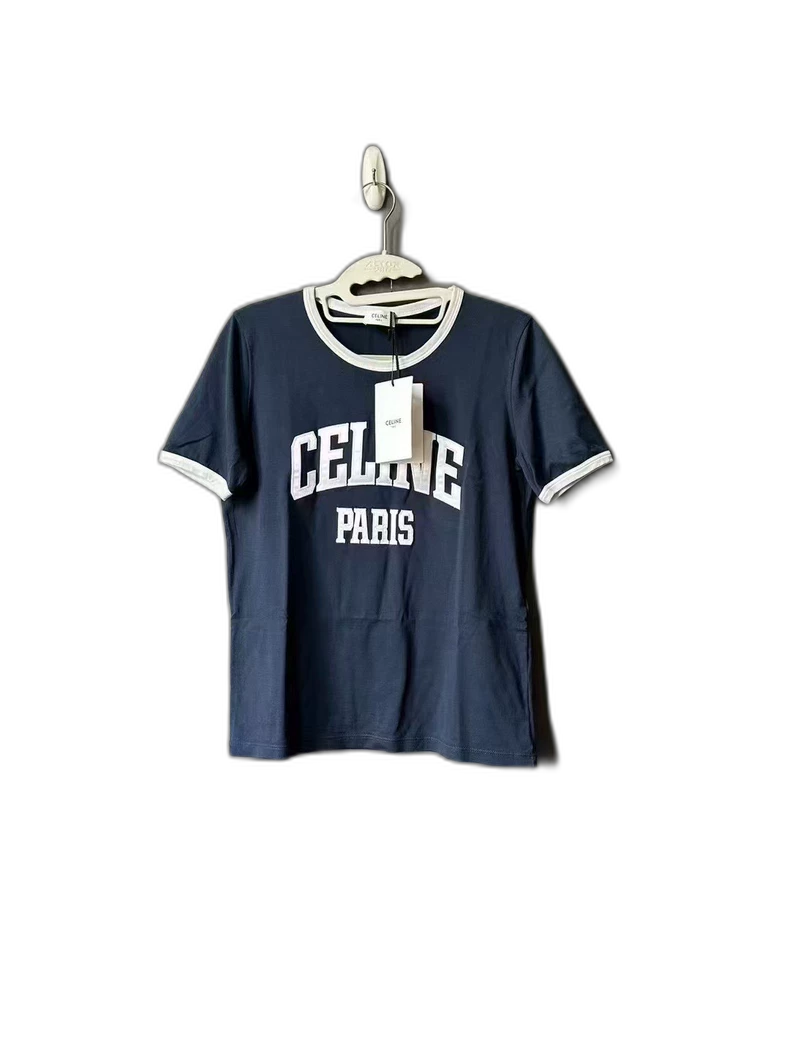 Celine New Embroidered Short Sleeve Shirt