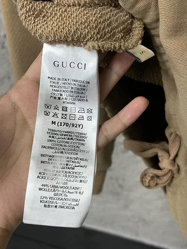 Gucci Khaki Half-Zip Hoodie Sweatshirt