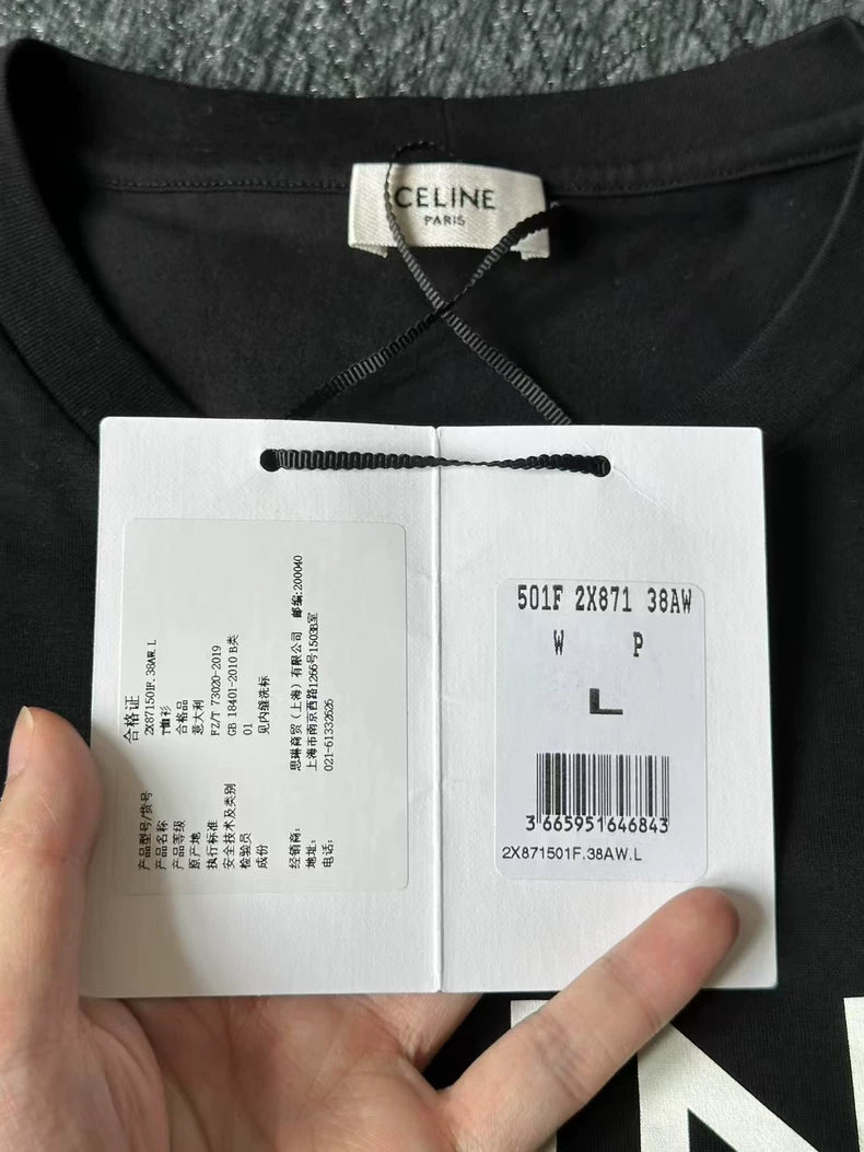 Celine Cropped Short Sleeve Tee