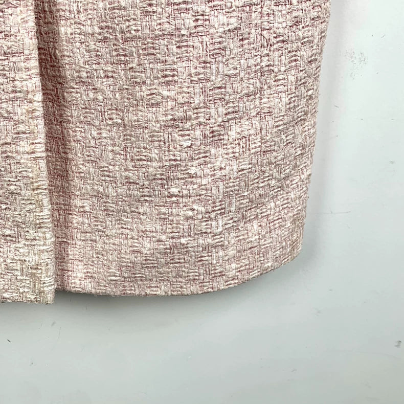 Pink Long Woven Coat by Chanel