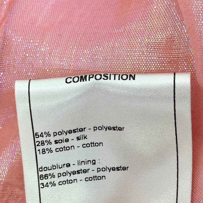 Pink Long Woven Coat by Chanel