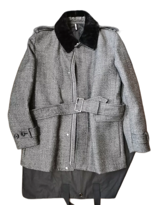 Dior Homme Wool Coat with Removable Collar