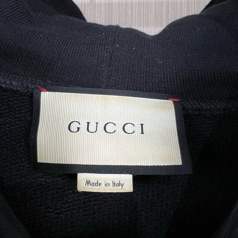 Gucci Sequin Tiger Head Embroidered Hoodie