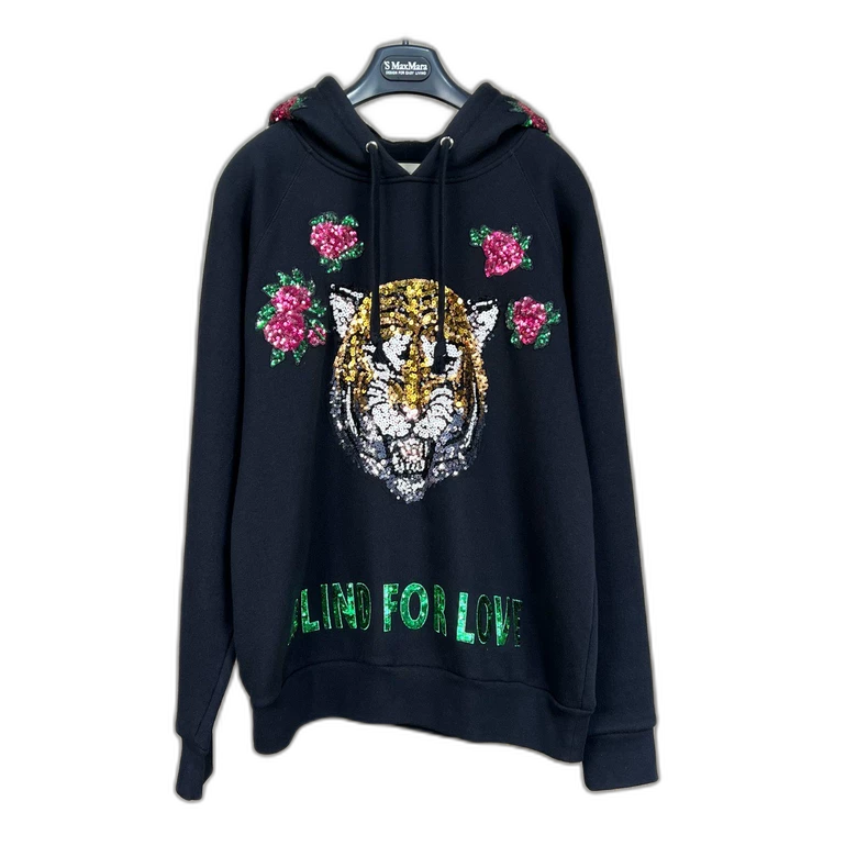 Gucci Tiger Embroidered Sequin Hoodie