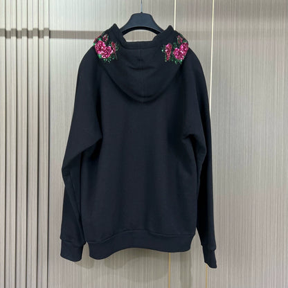 Gucci Tiger Embroidered Sequin Hoodie