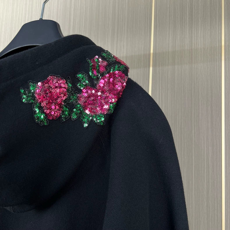 Gucci Tiger Embroidered Sequin Hoodie