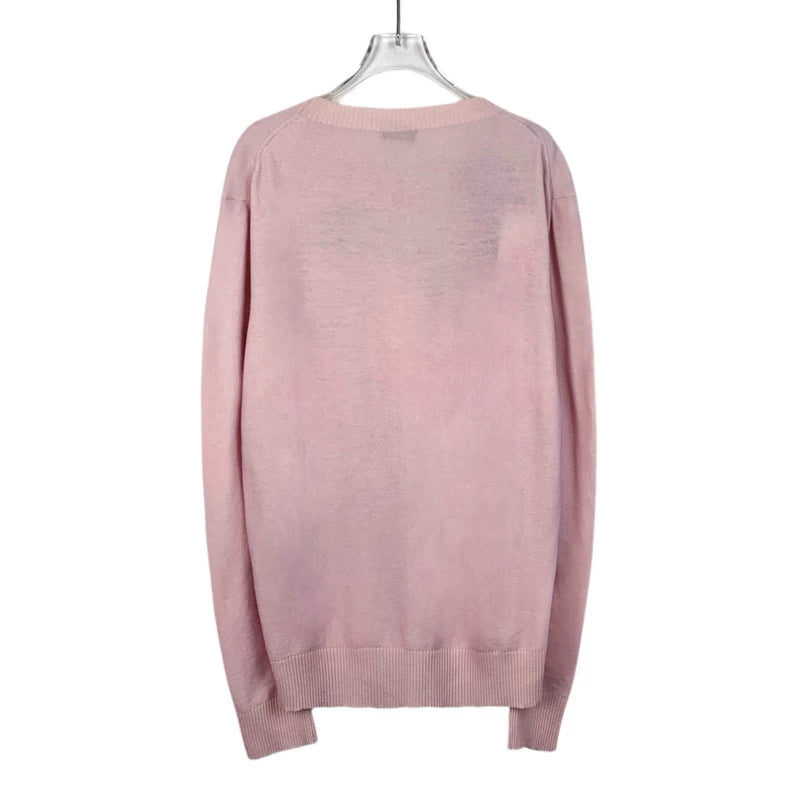 Pink Floral Knit Wool Sweater by Dior