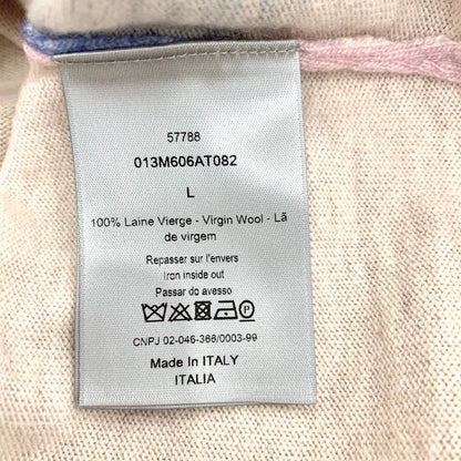 Pink Floral Knit Wool Sweater by Dior