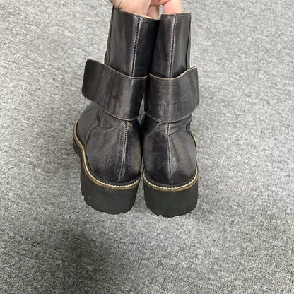 Maison Margiela Distressed Leather Ankle Boots