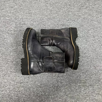 Maison Margiela Distressed Leather Ankle Boots