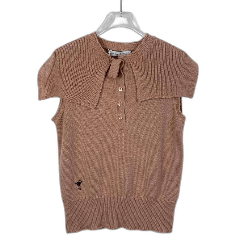 Christian Dior Brown Cashmere Knit Vest