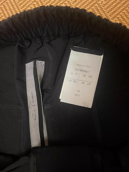 Rick Owens Black Drop-Crotch Shorts