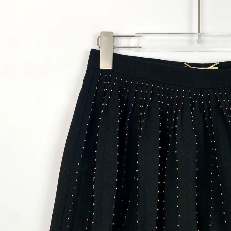 Saint Laurent Black Pleated Skirt Pants