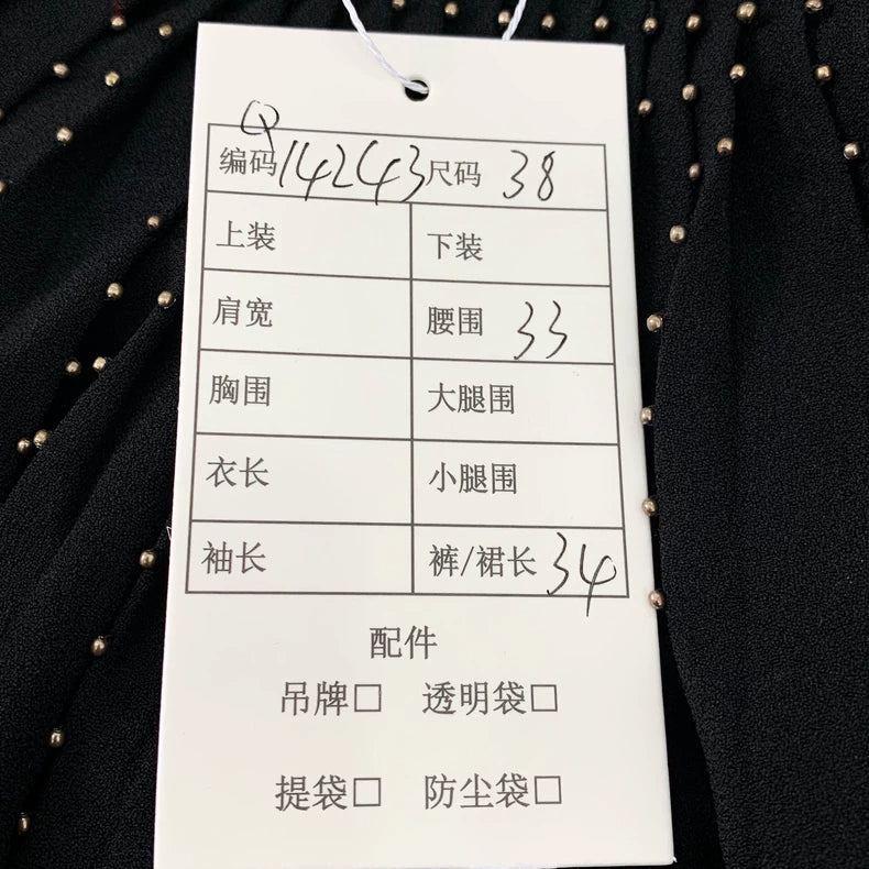 Saint Laurent Black Pleated Skirt Pants