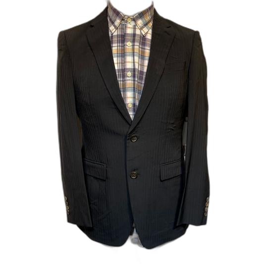 Givenchy Vintage Black Pinstripe Suit Jacket