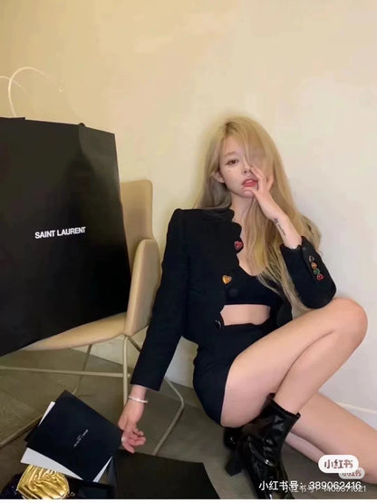 Saint Laurent Black Heart Suit Jacket