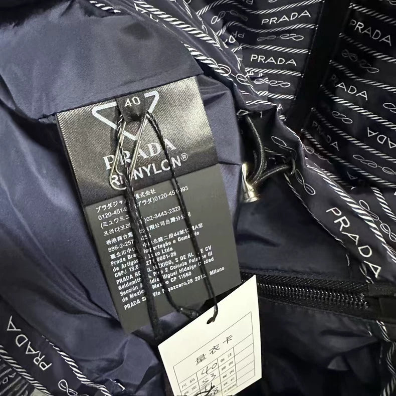 Prada Blue Striped Zip Jacket-yf