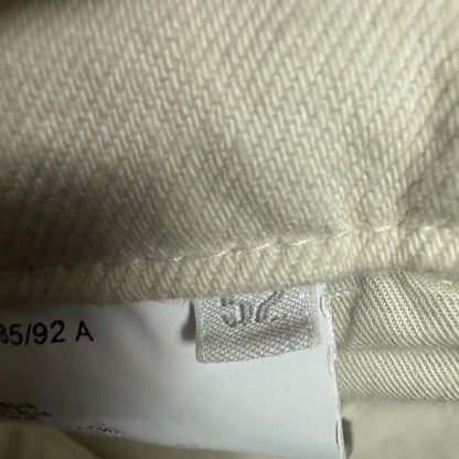 Prada Men's White Cargo Pants with Triangle Logo