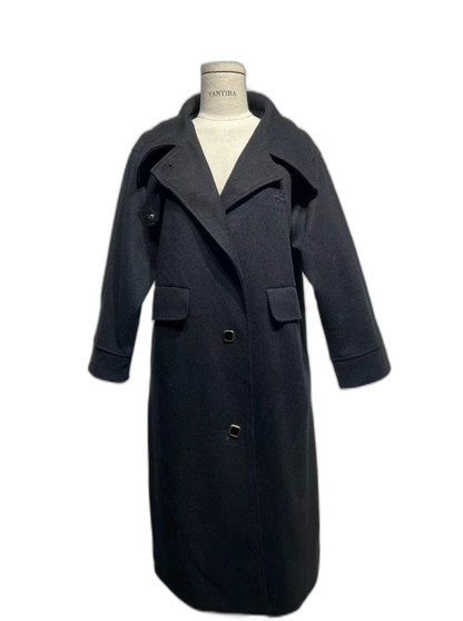 Givenchy Black Alpaca Wool Coat