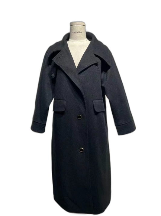 Givenchy Black Alpaca Wool Coat