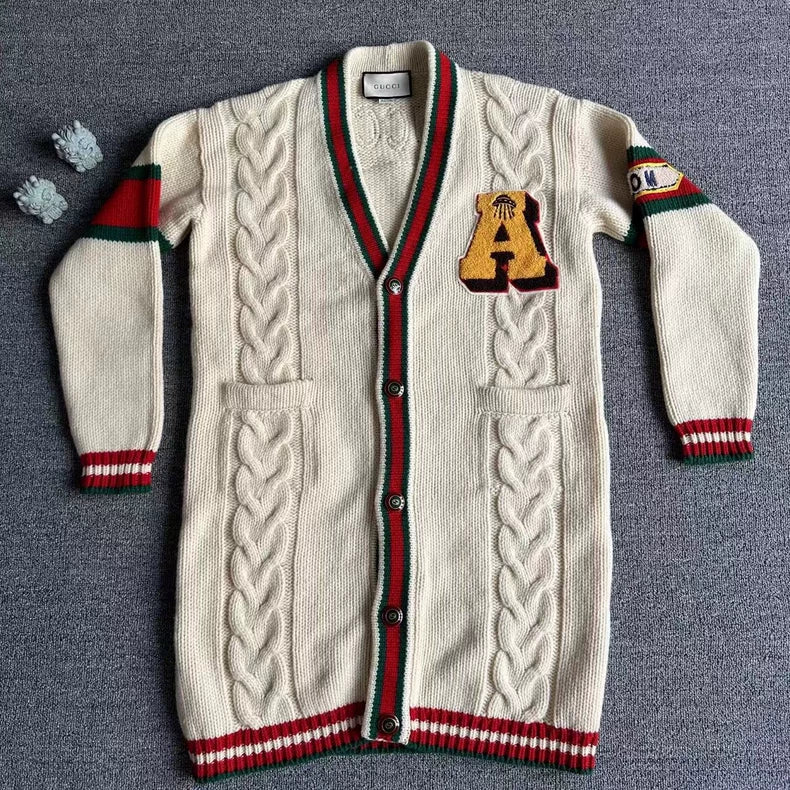 Gucci Embroidered Cardigan in Cream Color