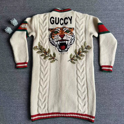 Gucci Embroidered Cardigan in Cream Color