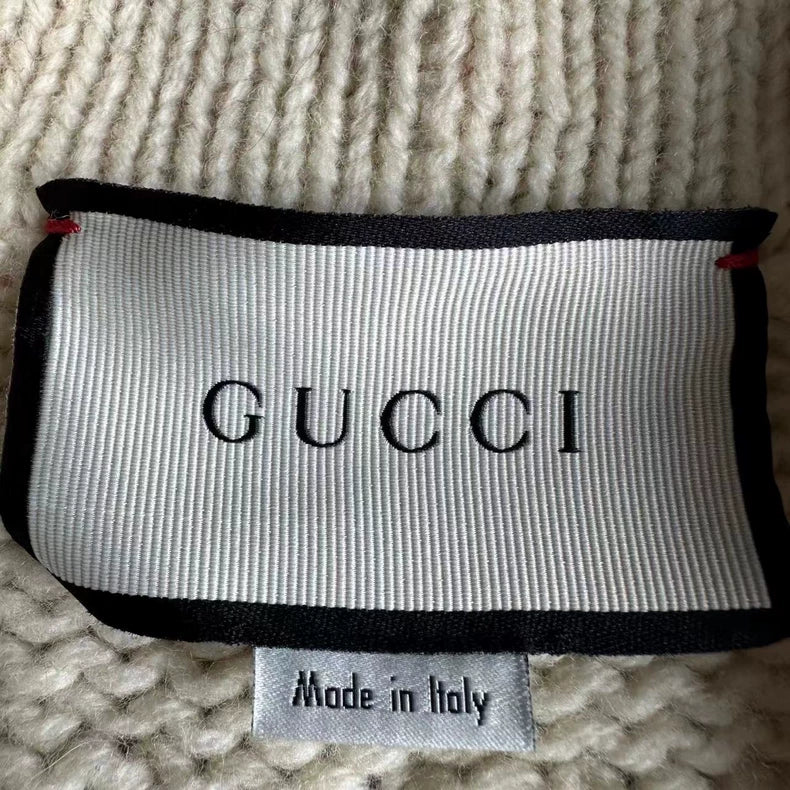 Gucci Embroidered Cardigan in Cream Color